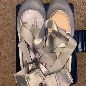 NEW SIZE 11 ROUND TOE FLATS WITH RIBBON